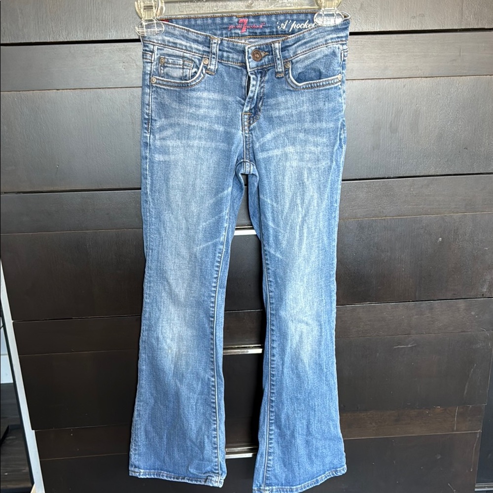 7 For All Mankind flare jeans.